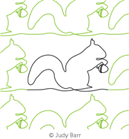 Digital Quilting Design Squirrel Border by Judy Barr.