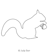 Digital Quilting Design Squirrel Motif by Judy Barr.