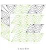 Triangle 1 Border and Corner by Judy Barr. This image demonstrates how this computerized pattern will stitch out once loaded on your robotic quilting system. A full page pdf is included with the design download.