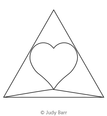 Triangle Fun 1 by Judy Barr. This image demonstrates how this computerized pattern will stitch out once loaded on your robotic quilting system. A full page pdf is included with the design download.