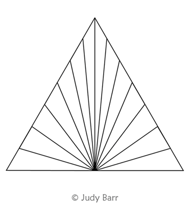 Triangle Fun 11 by Judy Barr. This image demonstrates how this computerized pattern will stitch out once loaded on your robotic quilting system. A full page pdf is included with the design download.