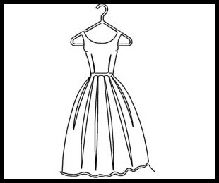 Digital Quilting Design 50's Dress Panto by JoAnn Hoffman.
