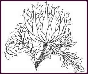 Digital Quilting Design Artichoke by JoAnn Hoffman.