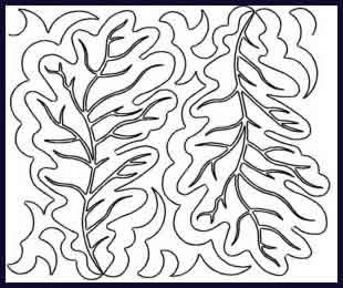 Digital Quilting Design Oak Leaves by JoAnn Hoffman.