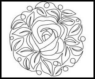 Digital Quilting Design Rose Circle by JoAnn Hoffman.
