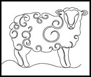 Digital Quilting Design Sheep Panto by JoAnn Hoffman.