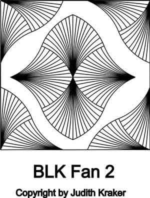 Digital Quilting Design Fan 2 Block by Judith Kraker.
