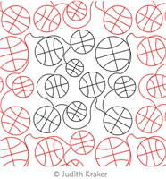 Digital Quilting Design Basketballs Panto by Judith Kraker.