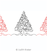 Digital Quilting Design Christmas Tree Swirls P2P by Judith Kraker.