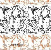 Digital Quilting Design Ducks Panto by Judith Kraker.