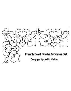 Digital Quilting Design French Braid Set 1 Border Corner by Judith Kraker.