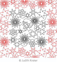 Digital Quilting Design Snowflakes 2 Panto by Judith Kraker.