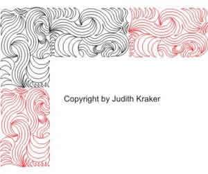 Digital Quilting Design JK Tavishing Border and Corner by Judith Kraker.