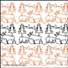 Digital Quilting Design Moose Bear Geese Panto/Border by Judith Kraker.