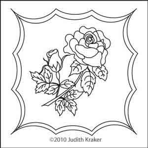 Digital Quilting Design Rose and Rose by Judith Kraker.