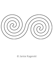 Spiral Double 2 by Janice Kagenski. This image demonstrates how this computerized pattern will stitch out once loaded on your robotic quilting system. A full page pdf is included with the design download.