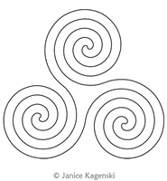 Spiral Double 3 by Janice Kagenski. This image demonstrates how this computerized pattern will stitch out once loaded on your robotic quilting system. A full page pdf is included with the design download.
