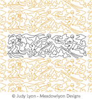 Ski Slopes Panel 2 by Judy Lyon. This image demonstrates how this computerized pattern will stitch out once loaded on your robotic quilting system. A full page pdf is included with the design download.