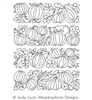 Pumpkin Patch Panel Set by Judy Lyon. This image demonstrates how this computerized pattern will stitch out once loaded on your robotic quilting system. A full page pdf is included with the design download.