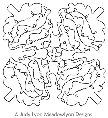 Toyland Tree Block 2 by Judy Lyon. This image demonstrates how this computerized pattern will stitch out once loaded on your robotic quilting system. A full page pdf is included with the design download.