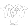 Digitized Longarm Quilting Design Bighorn Motif was designed by Janet Seiber.