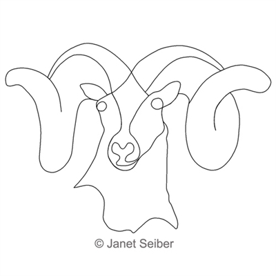 Digitized Longarm Quilting Design Bighorn Motif was designed by Janet Seiber.