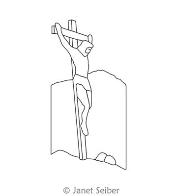 Digitized Longarm Quilting Design Crucifixion was designed by Janet Seiber.