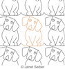 Digitized Longarm Quilting Design Dog Border or Panto was designed by Janet Seiber.