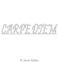 Digitized Longarm Quilting Design Encouraging Words - Carpe Diem was designed by Janet Seiber.