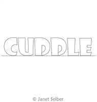 Digitized Longarm Quilting Design Encouraging Words - Cuddle was designed by Janet Seiber.