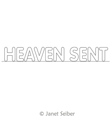 Digitized Longarm Quilting Design Encouraging Words - Heaven Sent was designed by Janet Seiber.