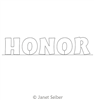 Digitized Longarm Quilting Design Encouraging Words - Honor was designed by Janet Seiber.