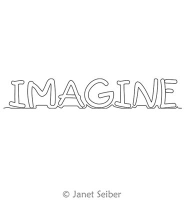Digitized Longarm Quilting Design Encouraging Words - Imagine was designed by Janet Seiber.