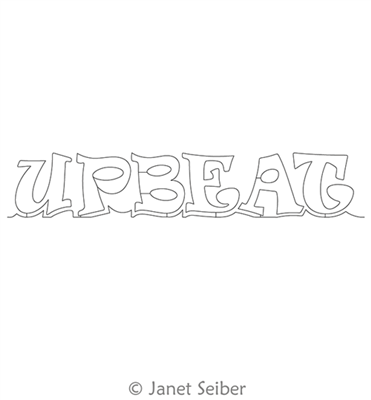 Digitized Longarm Quilting Design Encouraging Words - Upbeat was designed by Janet Seiber.