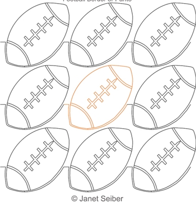 Digitized Longarm Quilting Design Football Border or Panto was designed by Janet Seiber.