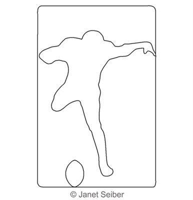 Digitized Longarm Quilting Design Football Kicker Motif was designed by Janet Seiber.