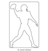 Digitized Longarm Quilting Design Football Quarterback Motif was designed by Janet Seiber.