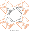 Digitized Longarm Quilting Design Football Star Border or Panto was designed by Janet Seiber.