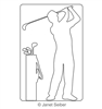 Digitized Longarm Quilting Design Golfer with Bag Motif was designed by Janet Seiber.