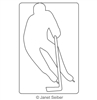 Digitized Longarm Quilting Design Hockey Player 1 Motif was designed by Janet Seiber.