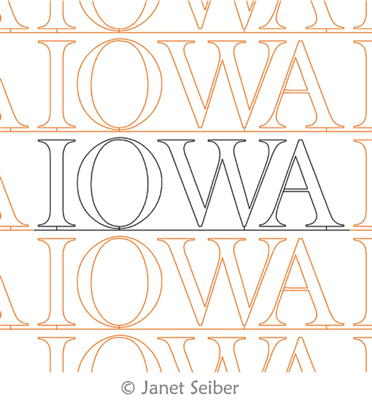 Digitized Longarm Quilting Design Schools - Iowa was designed by Janet Seiber.