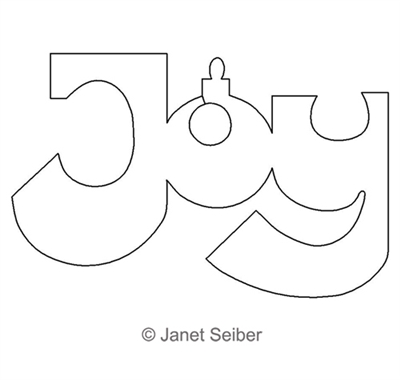 Digitized Longarm Quilting Design Joy Motif was designed by Janet Seiber.