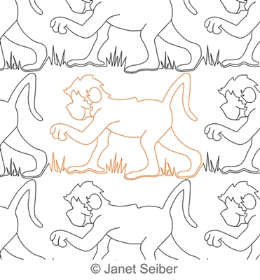Digitized Longarm Quilting Design Monkeys Border or Panto was designed by Janet Seiber.