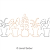 Digitized Longarm Quilting Design Plants Border was designed by Janet Seiber.