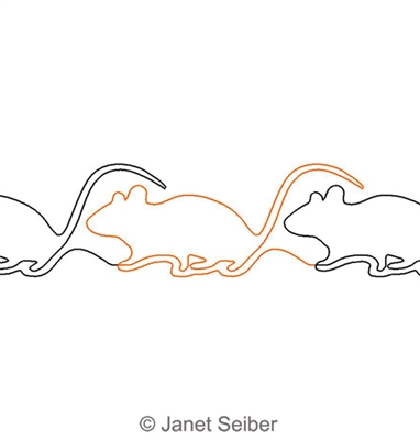 Digitized Longarm Quilting Design Rat Border was designed by Janet Seiber.