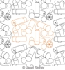 Digitized Longarm Quilting Design Shotgun Shells Border or Panto was designed by Janet Seiber.