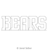 Digitized Longarm Quilting Design Team Bears was designed by Janet Seiber.