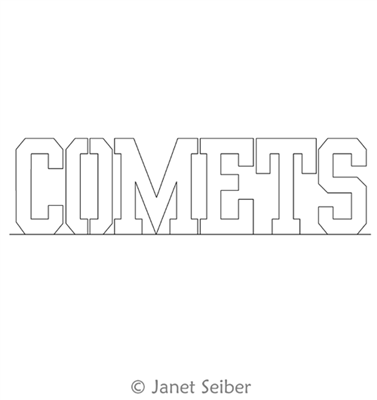 Digitized Longarm Quilting Design Team Comets 2 was designed by Janet Seiber.