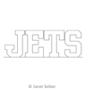 Digitized Longarm Quilting Design Team Jets was designed by Janet Seiber.