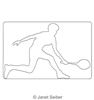 Digitized Longarm Quilting Design Tennis Player Motif was designed by Janet Seiber.